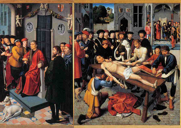 фраґмент диптиха Герарда Давида «Суд Камбіса» (1498)