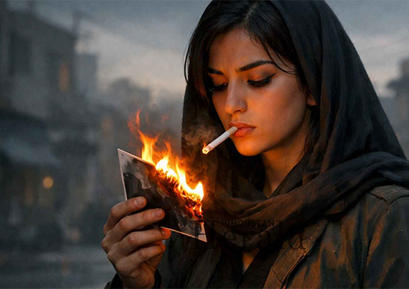 після вірусної знимки Мортисії Адамс, що в Онтаріо припалює сигарету спалюваним портретом іранського лідера, пішла хвиля флеш-мобу після вірусної знимки Мортисії Адамс, що в Онтаріо припалює сигарету спалюваним портретом іранського лідера, пішла хвиля флеш-мобу