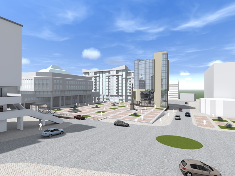Візуалізація проекту реконструкції площі Героїв Євромайдану